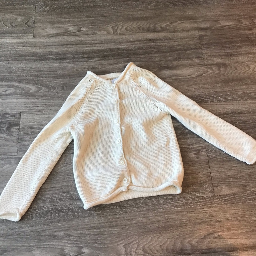 baby gap white knitted sweater